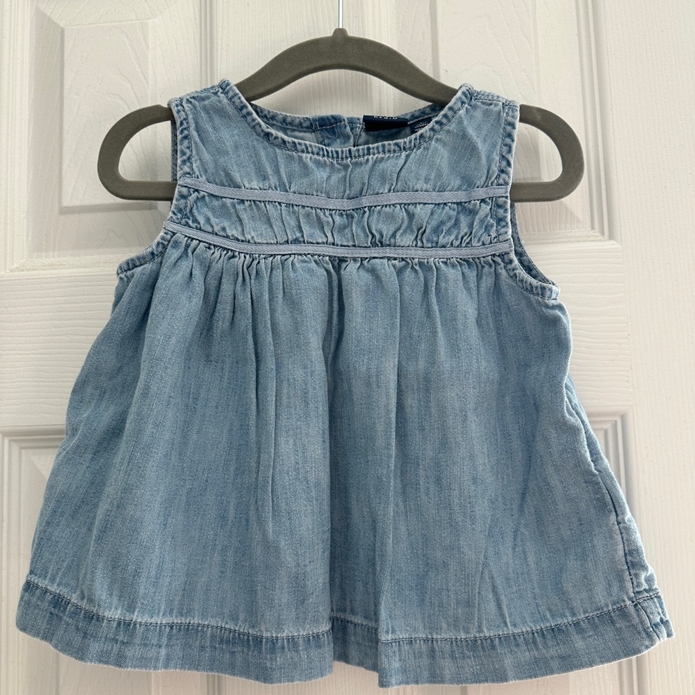 Gap Denim Blue Sleeveless Top Size 3